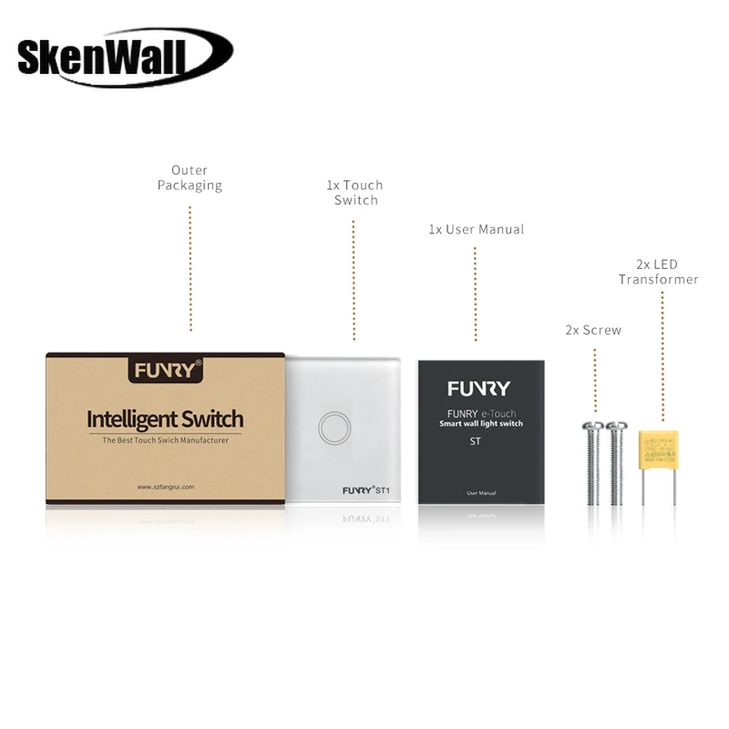 Настенный высветильник ель света черный сенсорный выключатель роскошная панель