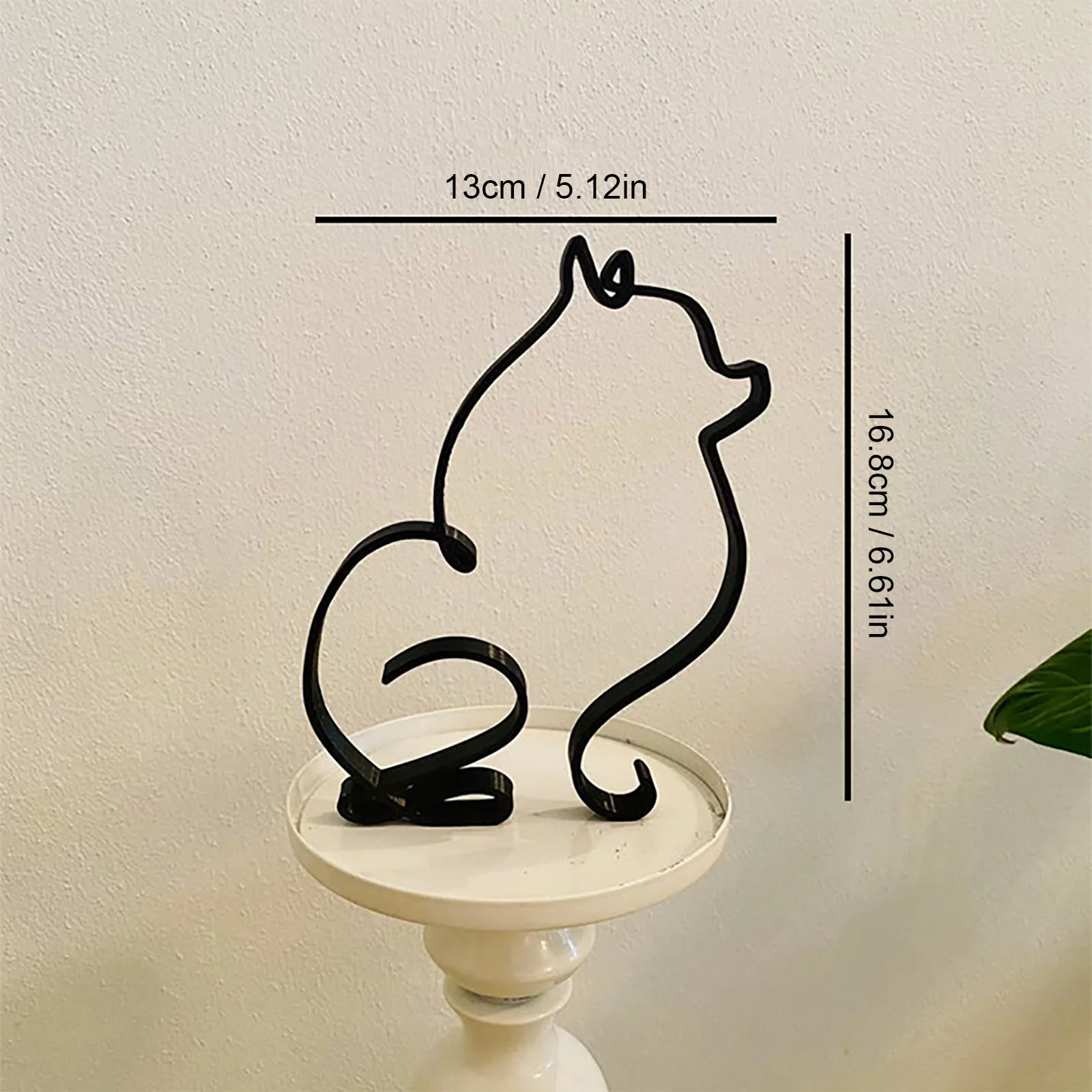 

Dog Abstract Line Sculpture Minimalist Wall Ornaments Art Sculpture Modern Creative Modern Ornaments Gift Metal Decoration C3