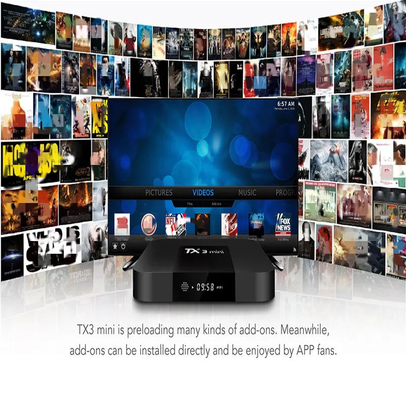 Мини-ТВ-приставка TX3 Android 7 1 2 + 16 ГБ Amlogic S905W 4G Wi-Fi четырехъядерный 4K Netflix YouTube Tx3