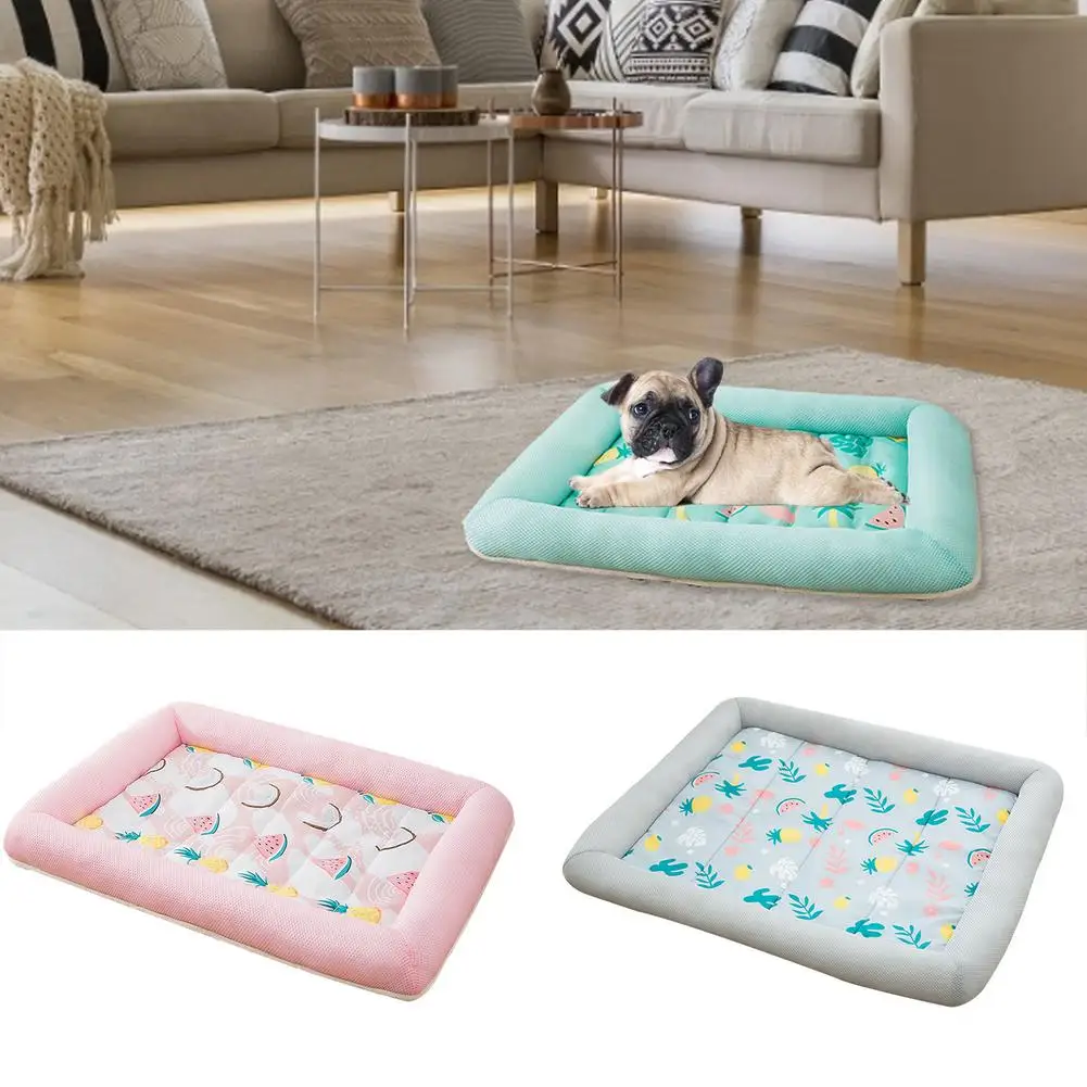 

Dog Cooling cushion Summer Anti-Slip Pet Doghouse cat dog Ice Mat Nest Pet Supplies cartoon print 45X33cm Dog Ice Soft Mat