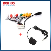 android radio car accessories rca output wire external microphone adapter universal cable for 2 din car radio rca output