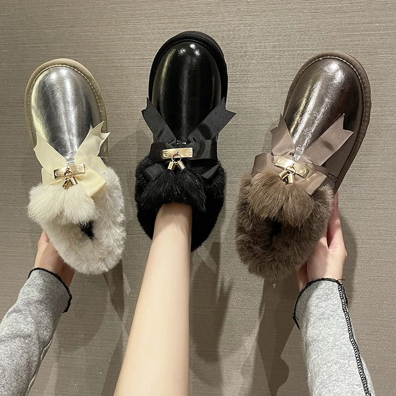 

Зимняя женская обувь с бархатным утеплителем, хлопковая обувь на толстой подошве, новая Студенческая обувь с высоким верхом, женская обувь, ...