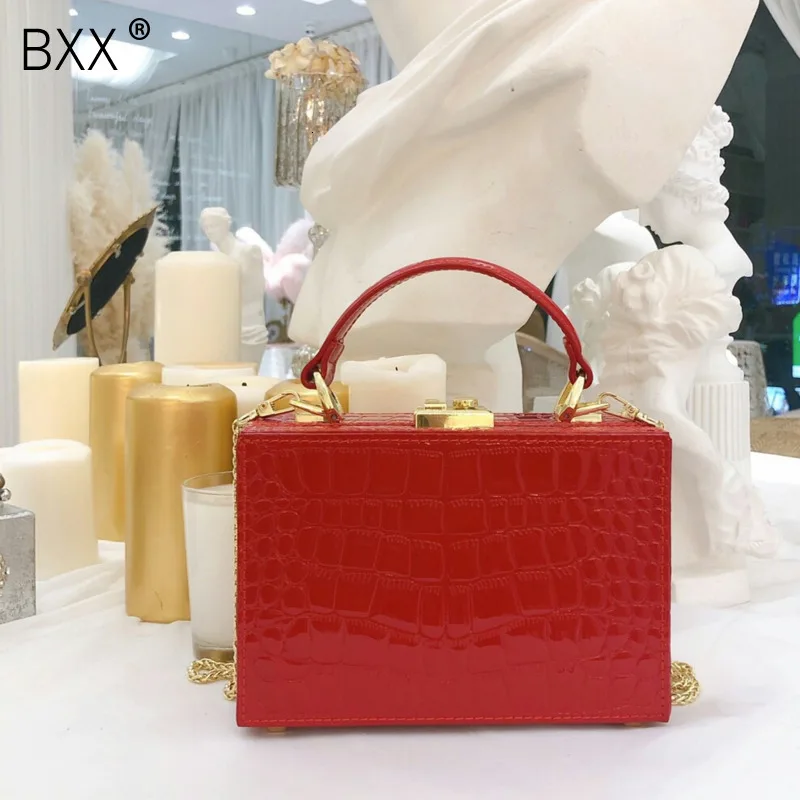 [BXX] сумки на плечо из искусственной кожи с крокодиловым узором для женщин новинка