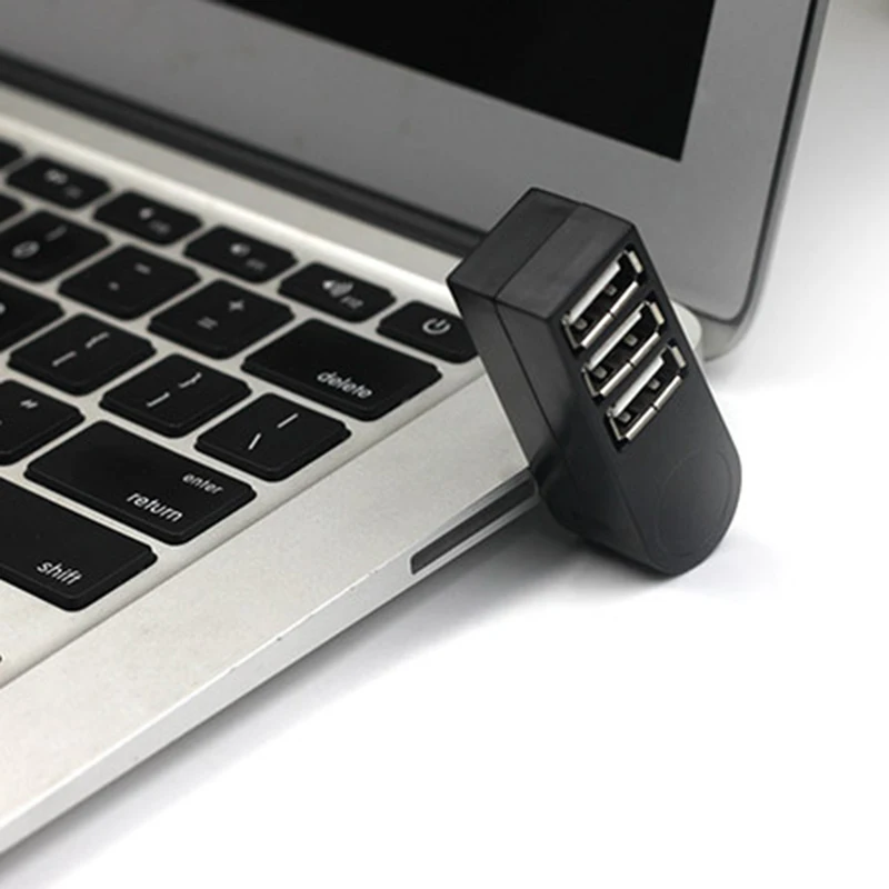 Портативный 3 порта USB 2 0 концентратор Мини 270 Поворотный сплиттер ноутбук ПК