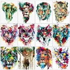 EverShine, алмазная вышивка камни в форме ромба изображением животного Стразы DIY Алмазная картина льва крестиком стены мозаичного искусства Наборы