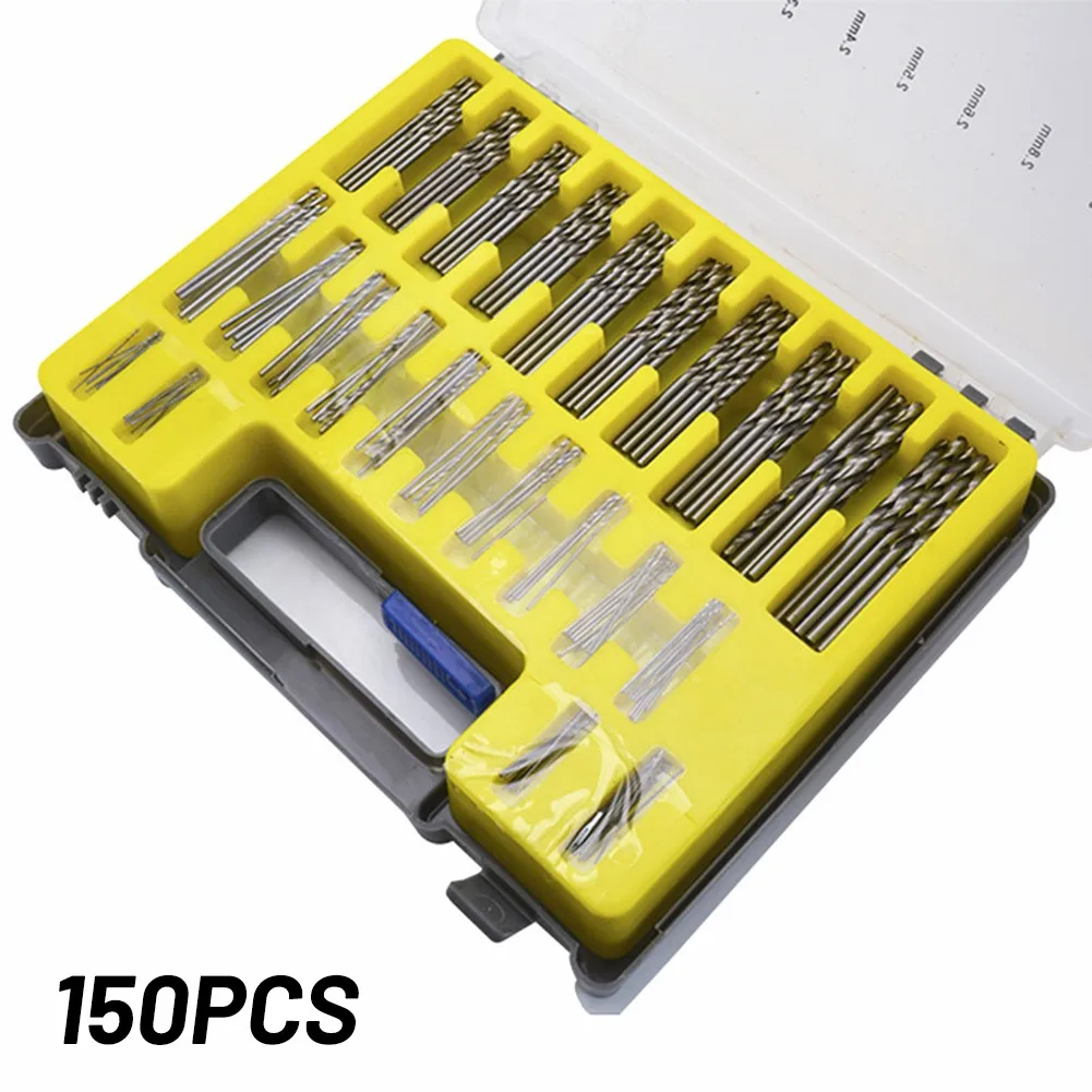 

150pc Micro HSS Precision Drill Bit Set 0.4 - 3.2mm HSS4241 Drill Metal Wood Plastic Drill Bits With Box