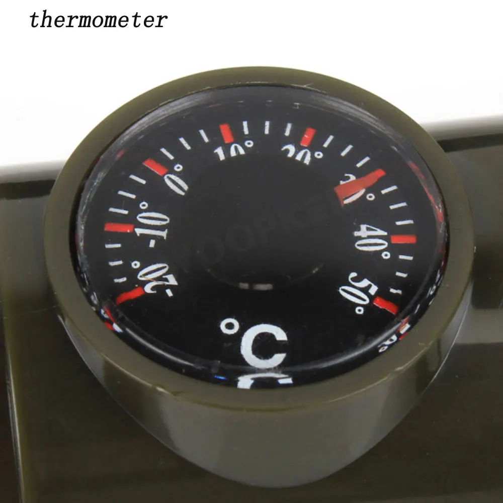 

3 in 1 Whistle Compass Thermometer Emergency Survival Tool Navigator for Tourism Camping Hiking