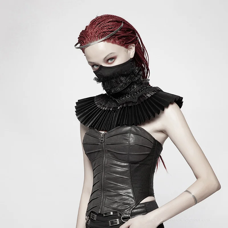 Женская маска для лица в стиле панк рейва Викторианский готический стиль темный