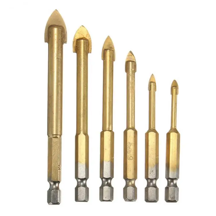 6 шт./лот сверла 4 12 мм с шестигранным хвостовиком набор сверл из карбида вольфрама