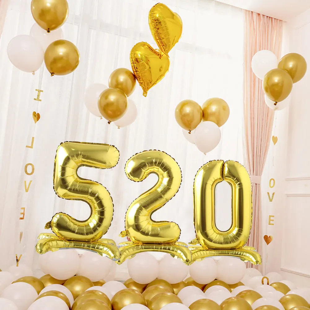Воздушные шары из фольги в виде цифр 0 9 день рождения Декро для взрослых свадьбы
