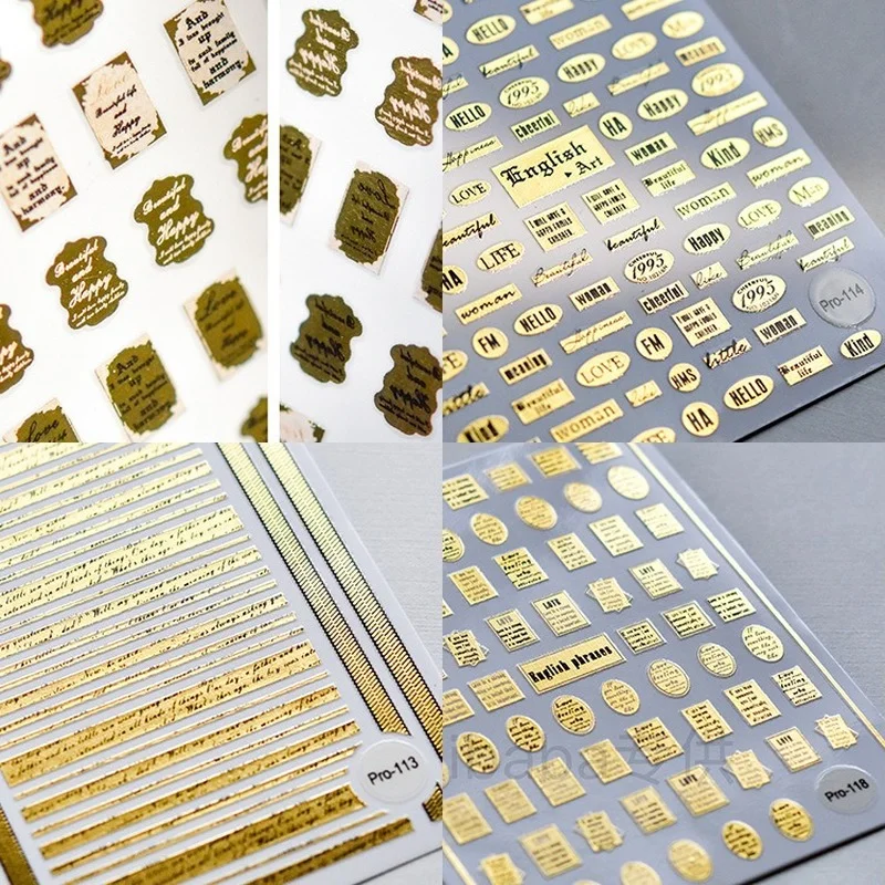 

Золотистые, серебристые, Звездные, английские буквы, дизайнерские наклейки, горячее тиснение, клейкие украшения для творчества, аксессуары ...