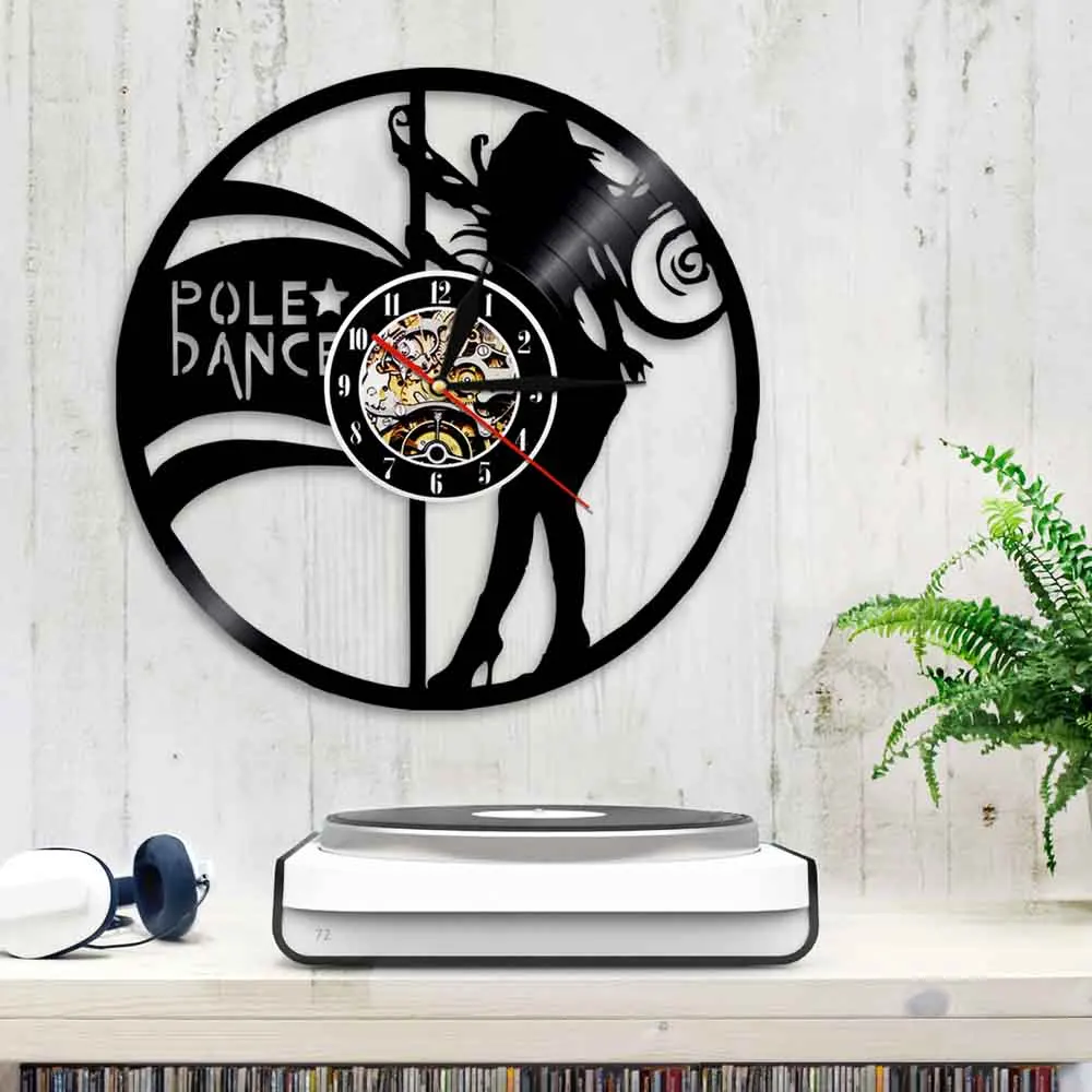 Pole Dancer Silhouette Shadow настенные часы винтажные виниловые для записи сексуальные
