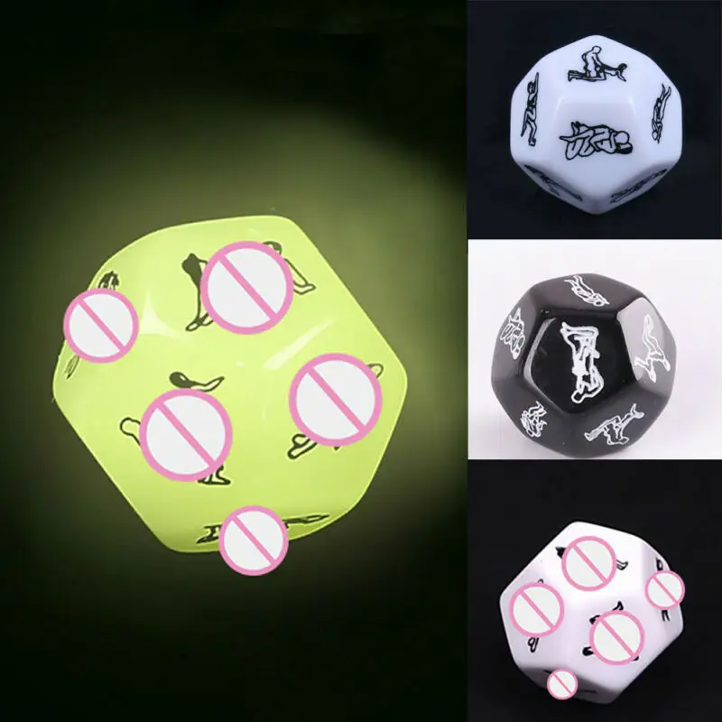 Фирменная Новинка 12-сторонние светится в темноте секс кости взрослого пары