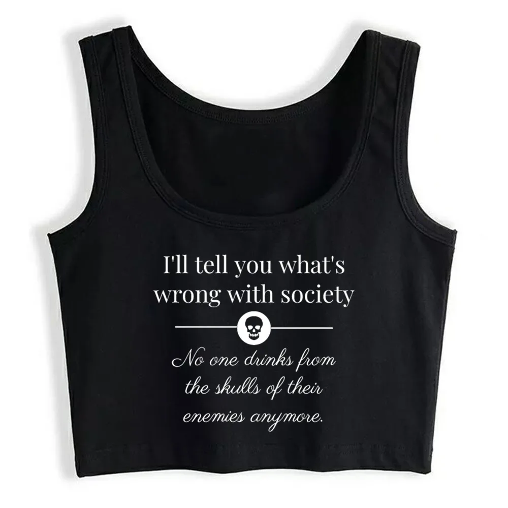 

Crop Top Women Wrong Society Harajuku Tank Top Women Comic Women Clothes