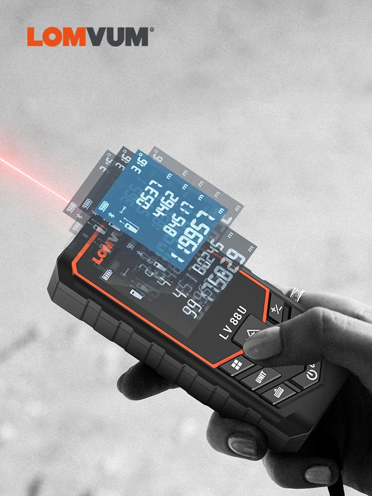LOMVUM лазерный дальномер 50 м 80 100 120 Мини Bluetooth ленточный USB Diastimeter измерение |