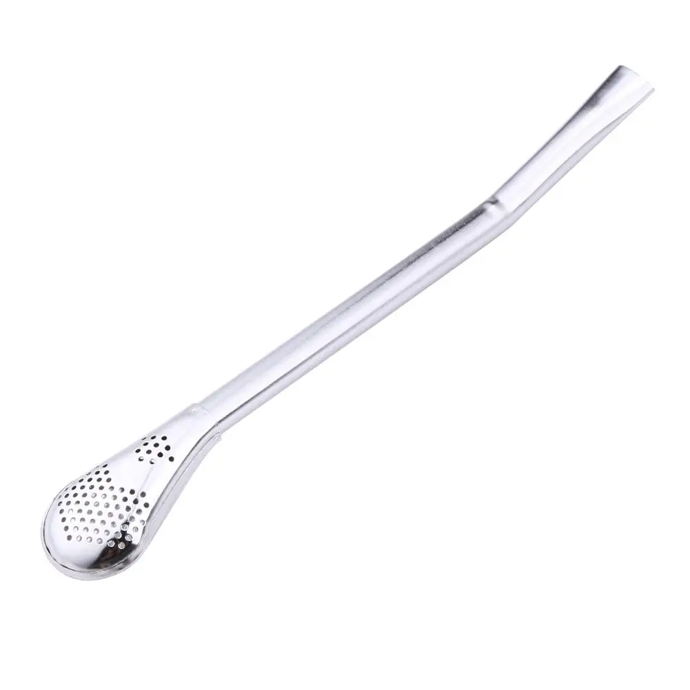 

1pcs Stainless Steel Drinking Straw Spoon Tea Filter Mate Tea Straws Bombilla Gourd Reusable Tea Tools Washable Bar Accessories