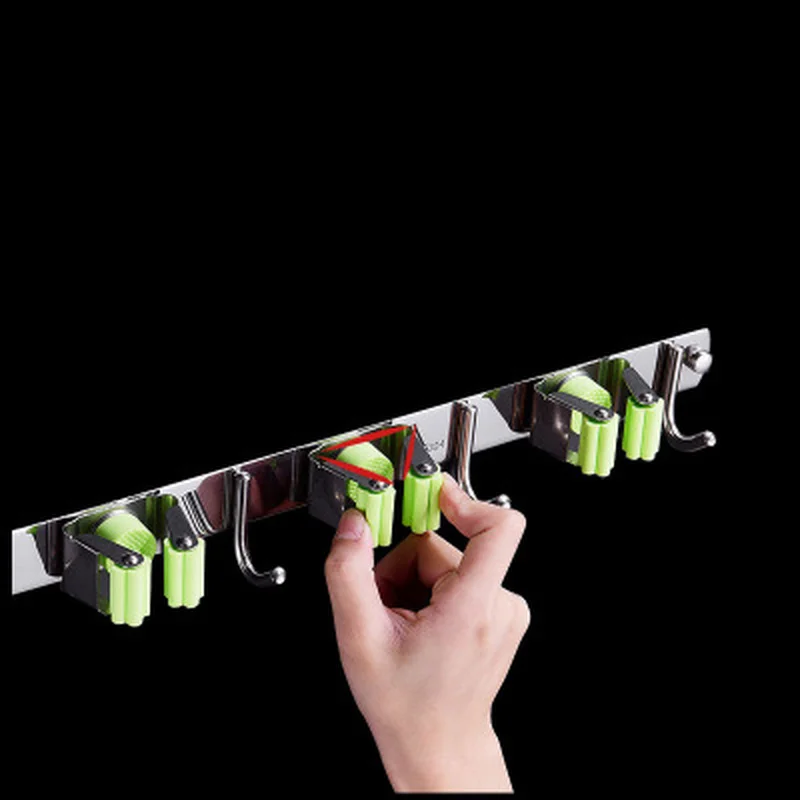 Влагостойкий антикоррозийный держатель для швабры кухни ванной комнаты 304