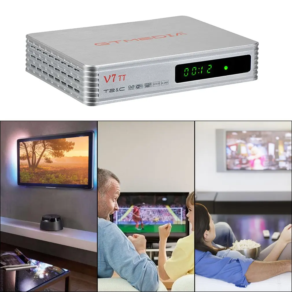 

GTMEDIA V7TT T2+C Set-top Box 1080P High Definition Satellite Receiver All-in-one Card Reader Digital Receiver