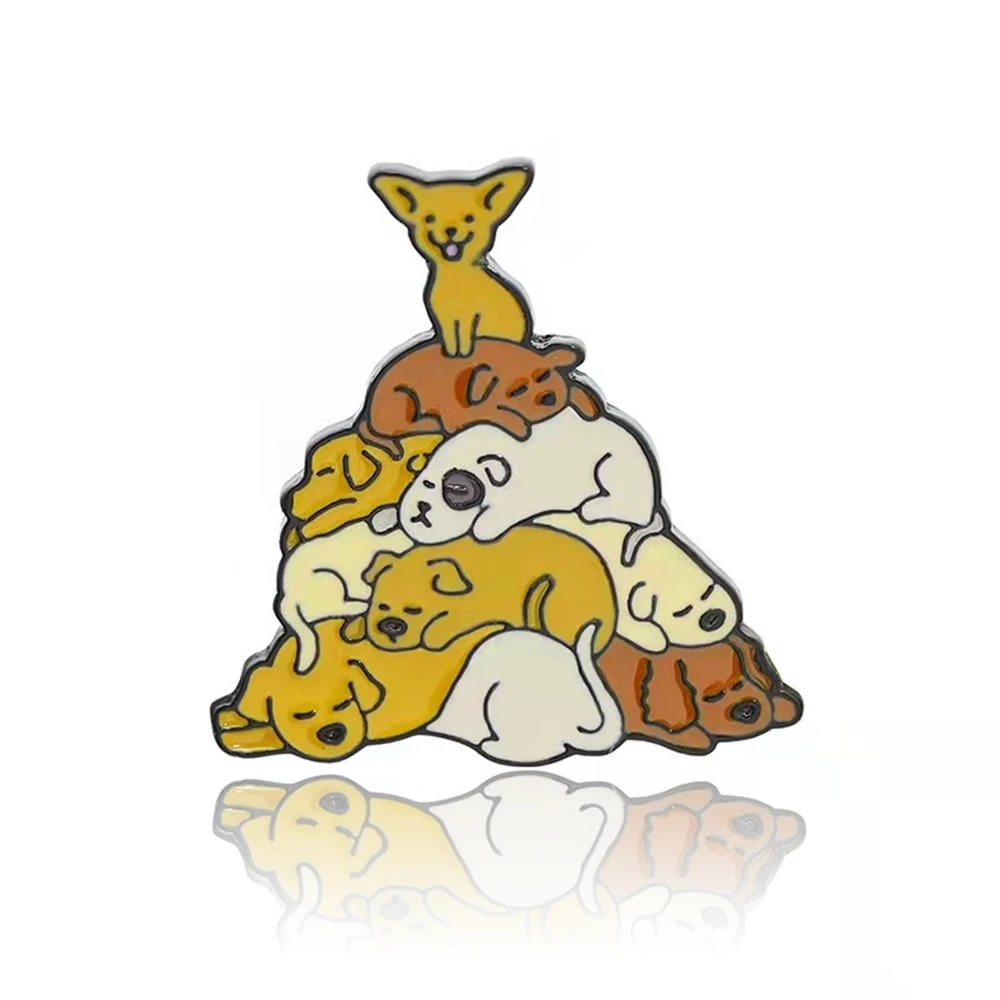Милые животные в стиле Харадзюку собака брошь из сплава украшения для одежды