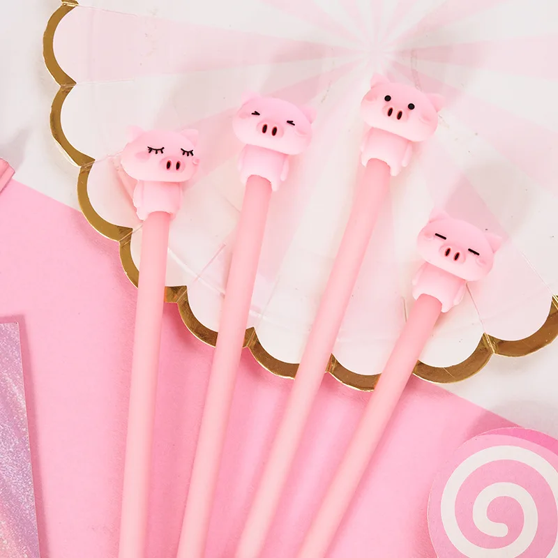 0 5 мм черные чернила Милая свинья гелевая ручка Kawaii школьные принадлежности