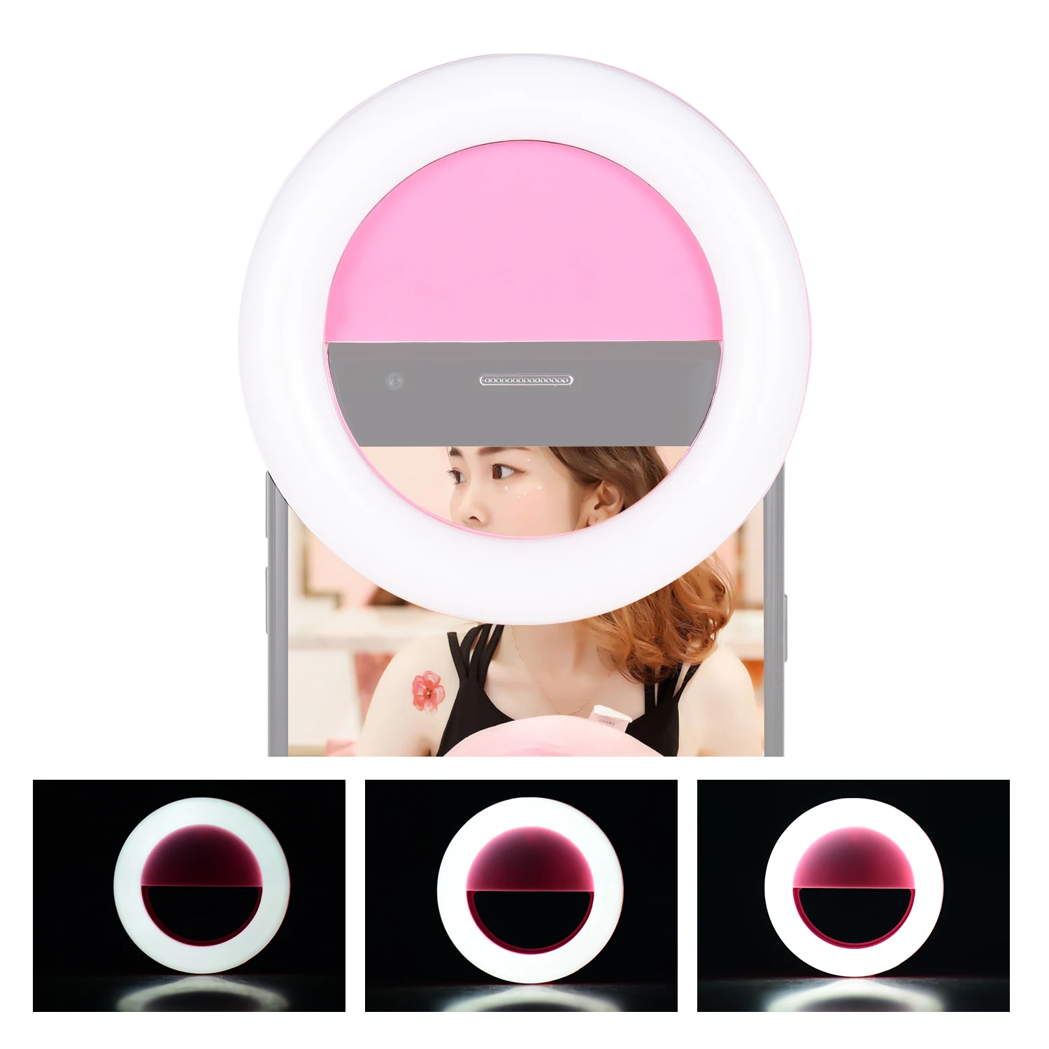 Универсальная лампа для селфи портативное кольцо вспышки с линзами 33 светодиода