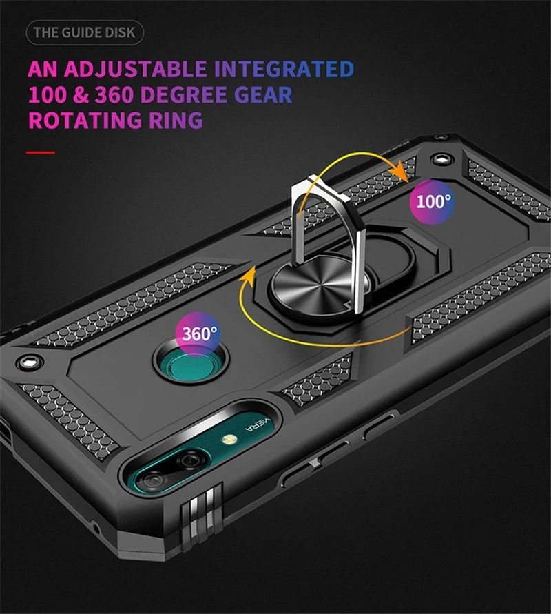 Чехол с магнитным кольцом для Huawei P Smart Z Y9 Prime 2019 P20 P30 P40 Pro Mate 20 30 Nova 5T 6SE 7i Honor 10 Lite 9X Y9S
