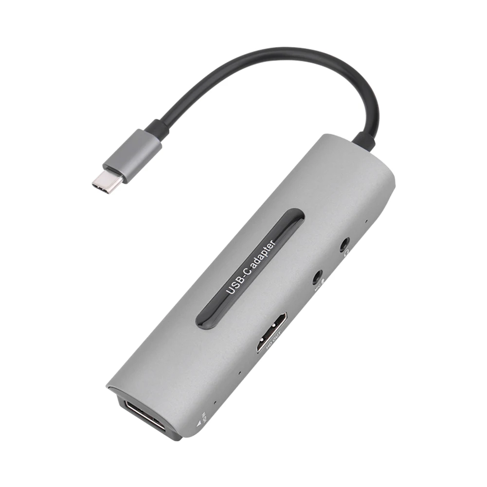 

Grabber Teaching Game Live Streaming Audio Portable Broadcast Conference USB C For PC Aluminum Alloy 4K 1080P Video Card