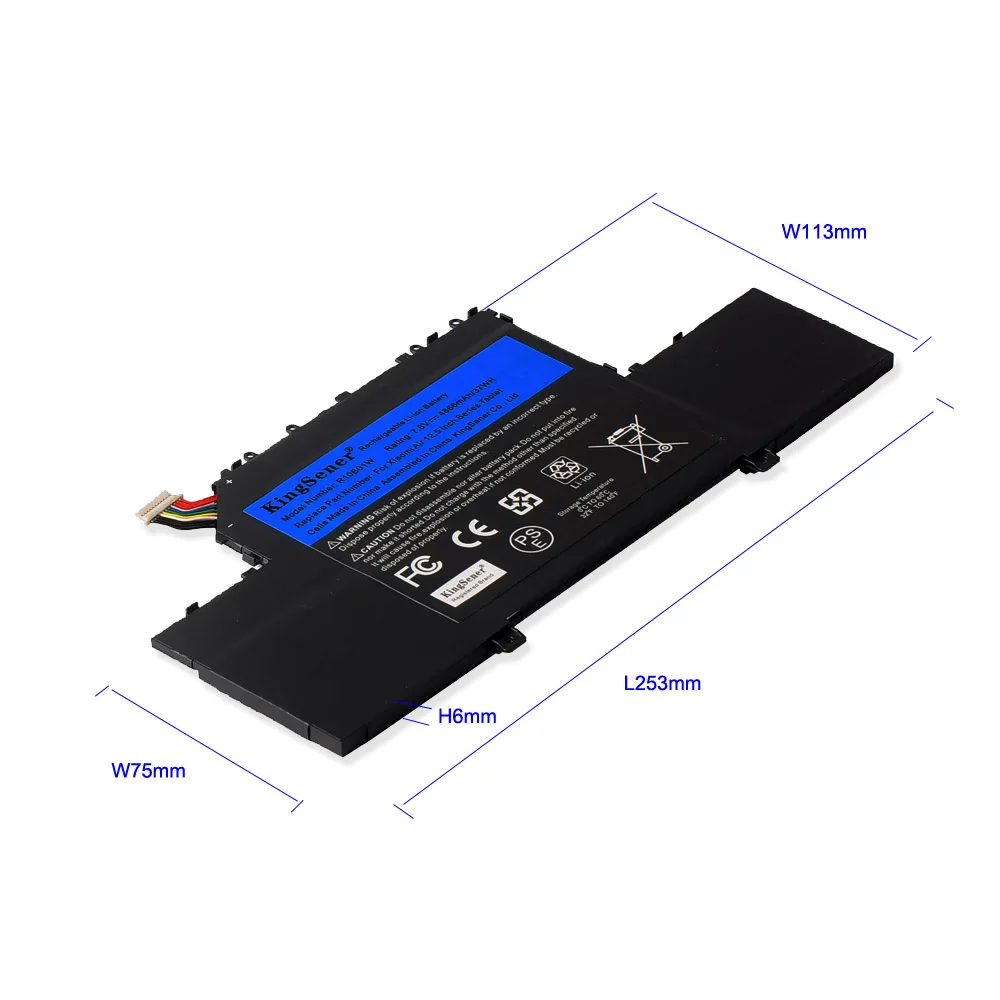 Аккумулятор KingSener R10B01W R10BO1W для ноутбука Xiaomi Mi Air 12 5 серия 161201 01 AA 7 6 В 4866 мАч/37