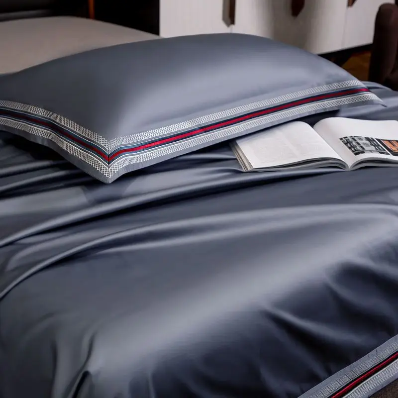 1000TC Egyptian cotton flat bed sheet king size High-end premiumrbed sheets Solid color twin queen lines | Дом и сад