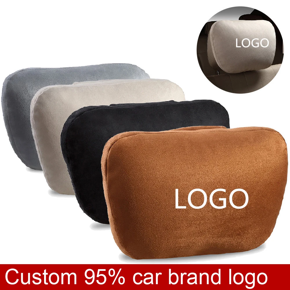 Черный подголовник сиденья автомобиля памяти отскок шеи Подушка для Tesla Audi BMW Mini