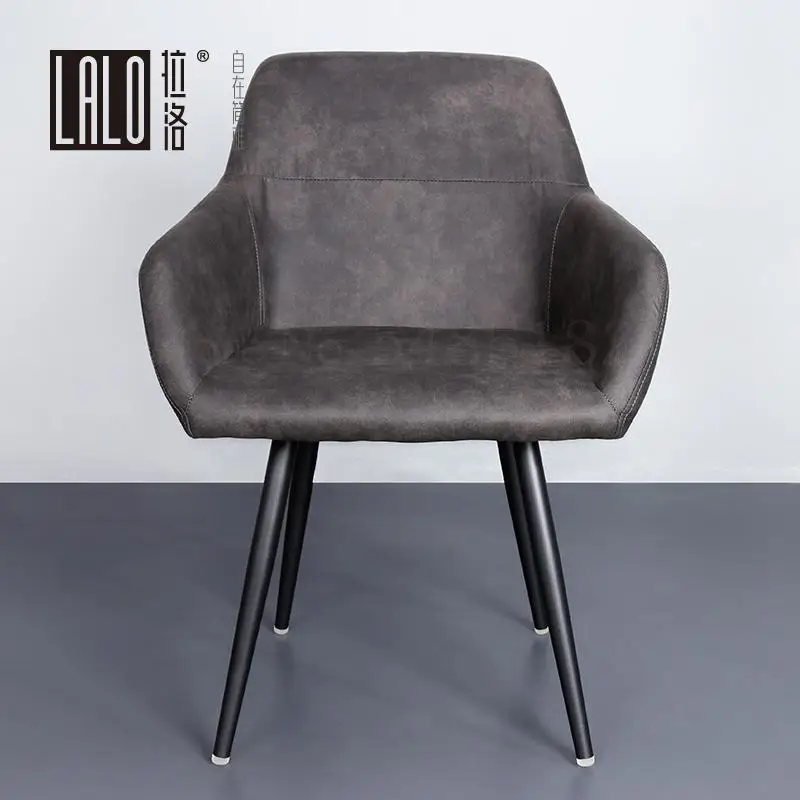 Коричнево серый слегка Состаренный кожаный мягкий стул|Стулья для кафе| |