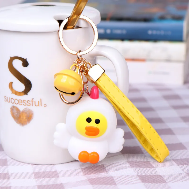 Креативный Сельский кролик навоз ковш История города брелок четыре маленьких