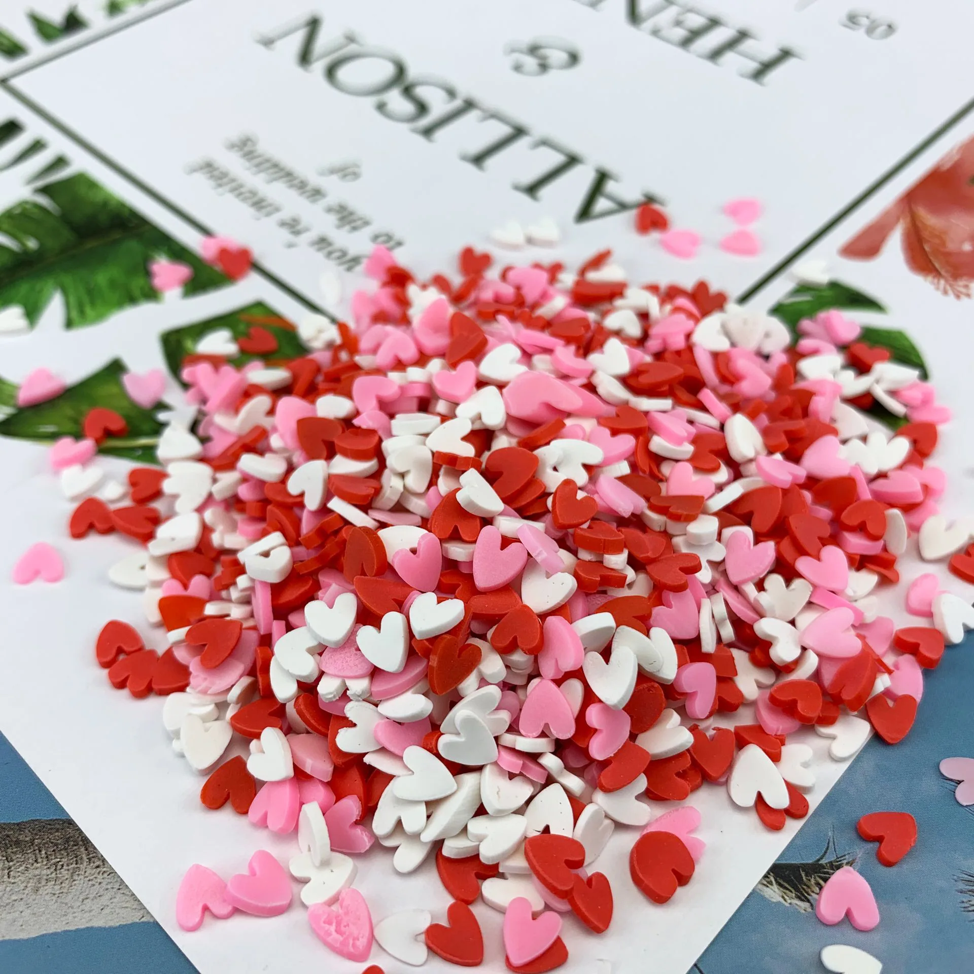 Милые ломтики узора добавление для ногтевого дизайна наполнитель слайма блеск