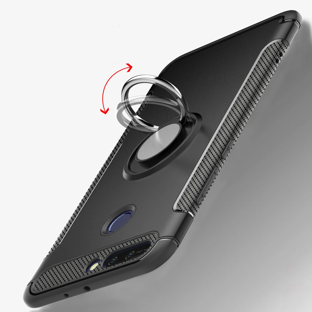 Чехол с кольцом-подставкой для Huawei Honor V9 8 Pro DUK-L09 DUK-AL20 | Мобильные телефоны и