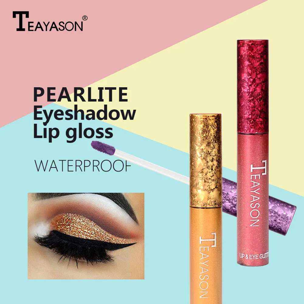 12 видов цветов водостойкие жидкие тени для век блестящие Сияющие макияж