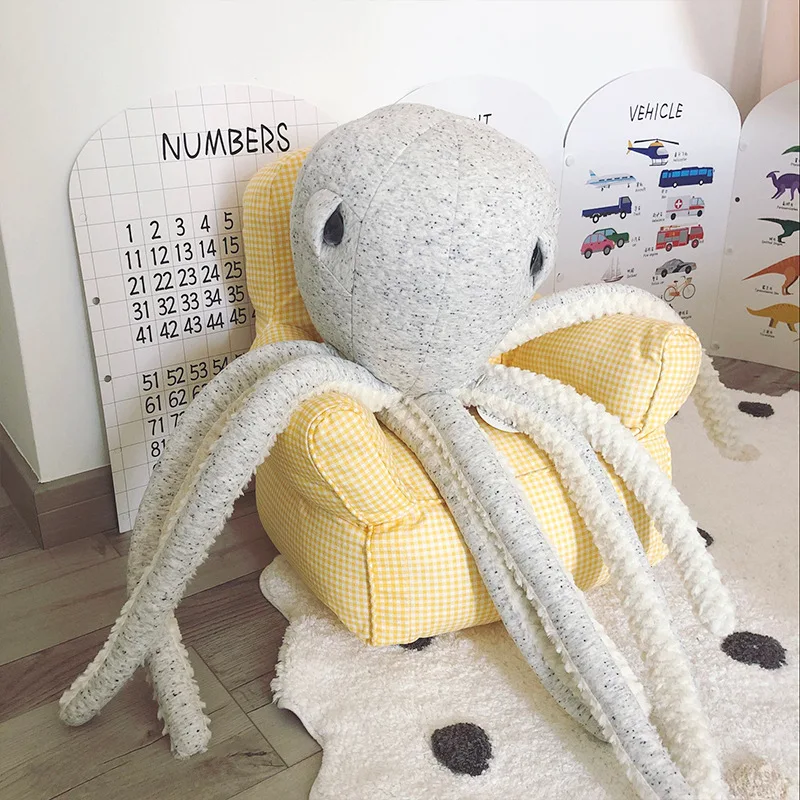 Большие милые животные Дельфин Осьминог диванная набивная подушка плюшевые