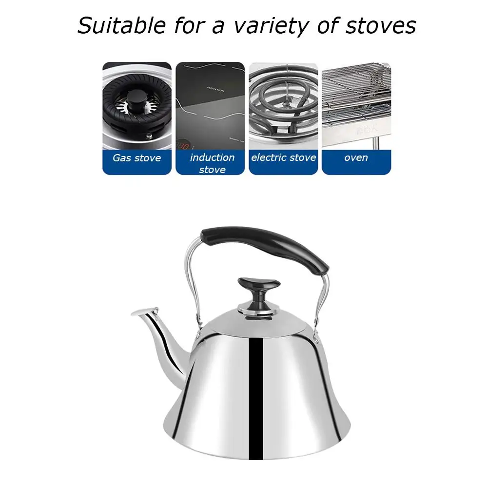 

2/3/4/5L Whistling Kettle For Gas Stove All Stove Tops Stainless Steel Coffee Tea Rising Kettle With Whistle Teapot