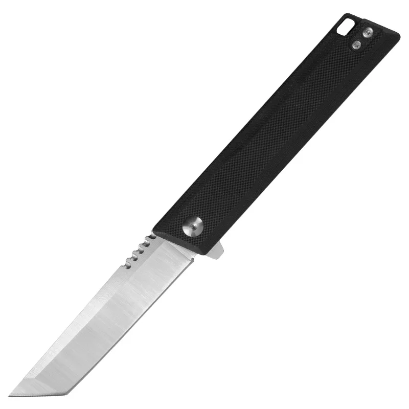 

Folding Knife Tanto D2 Blade Pocket Tactical Knife G10 Handle Hunting Survival Flipper Portable Outdoor Camping Fruit EDC Tool