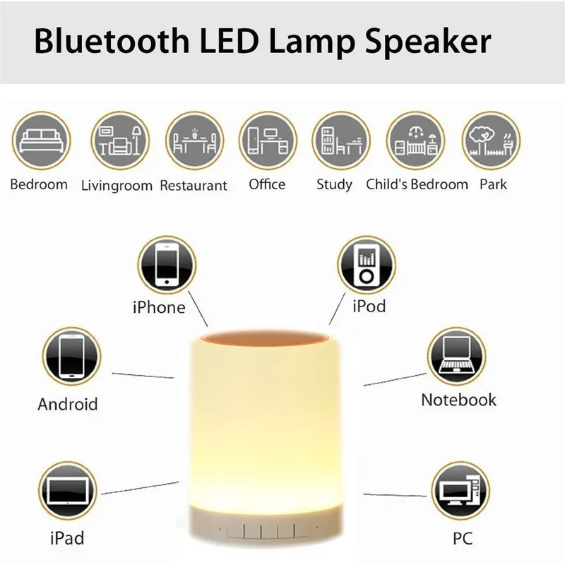 Портативный Bluetooth-динамик миниатюрный сенсорный проигрыватель цветной