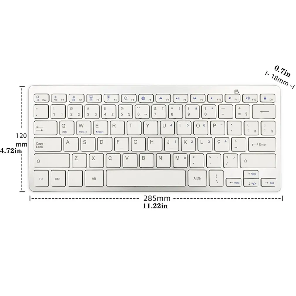 

Portuguese Wireless 3.0 Keyboard 78 Keys Keyboard For IOS Tablet Slim Portable Keyboard For IPad PC Windows