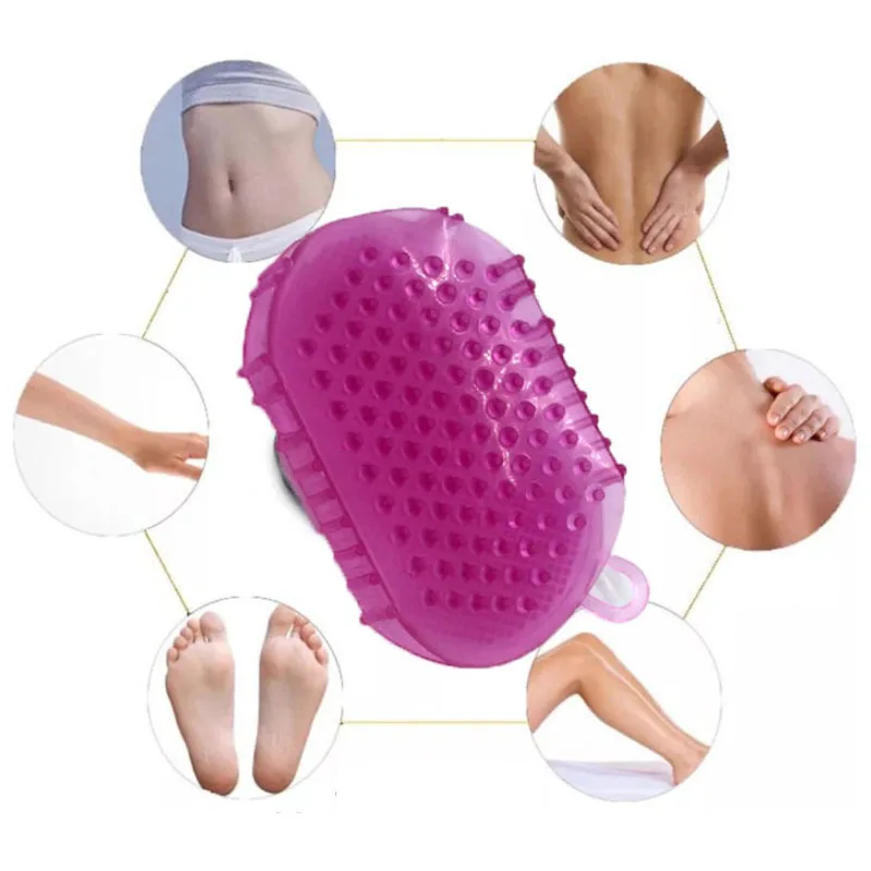 

2021 Newest Soft Silicone Massage Scrub Gloves For Peeling Body Bath Brush Exfoliating Gloves Footbrush for the Bath Body Brush