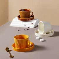 european retro ceramic mug light luxury elegant coffee cup milk cup juice tea mug household water cup coffee shop cup saucer set