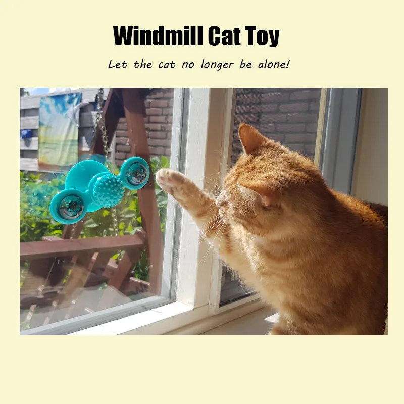 

windmill cat toy Turntable Teasing Interactive cat toys interactive with Catnip Cat Scratching Tickle Pet ball toys Cat Supplies