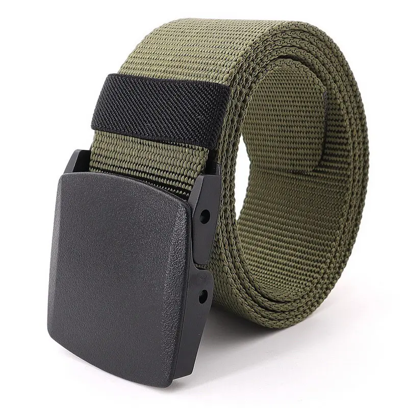 Mens POM Slide Buckle Quick Drying Belts Nylon Army Military Fans Outdoor Tactical Waist Women Sport Cinto 5cm Plus Width Strap