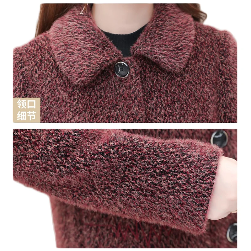 Haute Couture Fur Parkas Elegant Top Women Clothing Winter  Shaggy Coat Korean style Jacket Imitate Mink Cashmere Long Outerwear