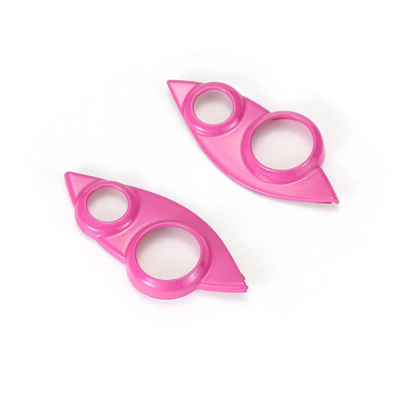 Pink 2pcs Кнопка включения рулевого колеса, Кнопка Аудио круиз-контроля, наклейка, Накладка для SMART Fortwo 453 forfour 451, автомобильные аксессуары - Название цвета: Pink 2pcs