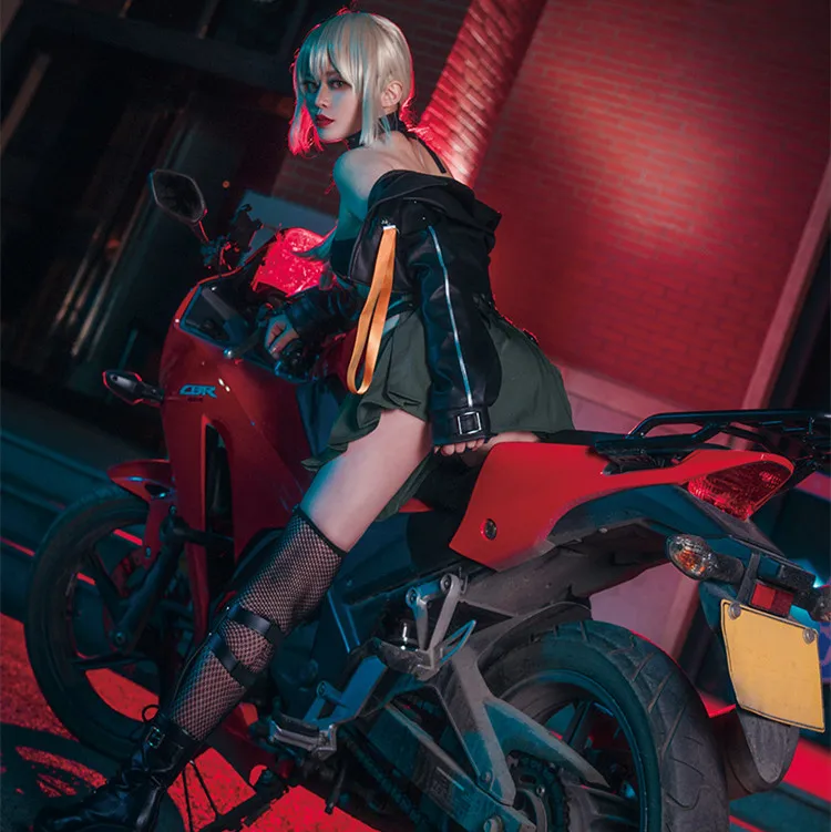 Горячее предложение! Распродажа! Предпродажа Fate/Grand Order FGO Moon Cancer Girlfriend Black Saber, косплей костюм, женские сексуальные наряды, пальто+ шорты+ Топ-труба