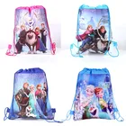 2 сумки на шнурке Disney Холодное сердце, нетканый рюкзак для учеников и детей дошкольного возраста, сумка-тоут с кармашком для покупок, товары для вечеринок