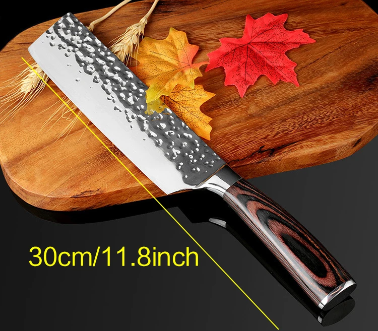 Кованый молоток с узором маленький кухонный нож ручной работы из нержавеющей
