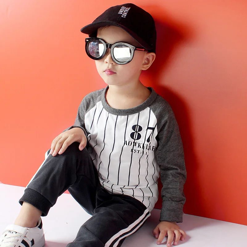

Children's Long Sleeve Bottoming Shirt Boy Clothing Tops Fashion T-shirts Boys Clothes Kids Stripe Spring Autumn Sports T shirt